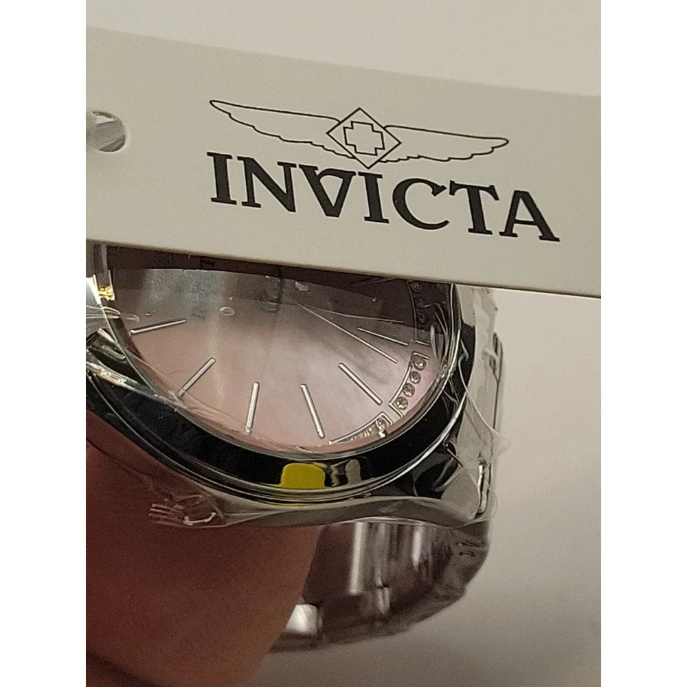 Invicta Celestial 70415 Women's 33mm Pink Dial Stainless Steel Watch New W/ Box
